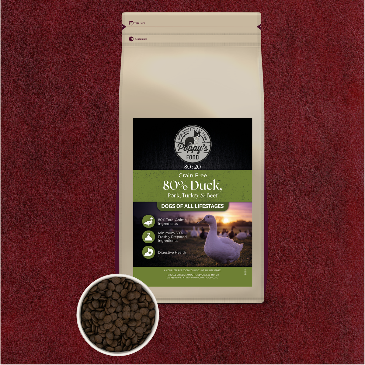80:20 Supreme Duck, Grain Free Kibble